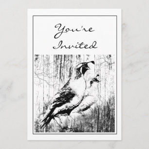 Invitación de fiesta de codorniz de California de