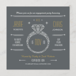 Invitación de fiesta de compromiso