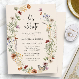 Invitación de fiesta de compromiso Boho
