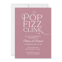 Invitación de Fiesta de Compromiso Chic Pop Fizz C