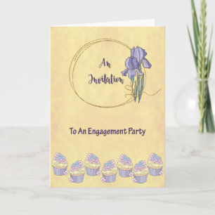 Invitación de fiesta de compromiso con Iris