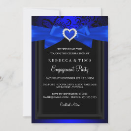 Invitación de fiesta de compromiso Corazón Románti
