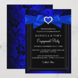 Invitación de fiesta de compromiso Corazón Románti