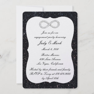 Invitación de fiesta de compromiso de diamante de 