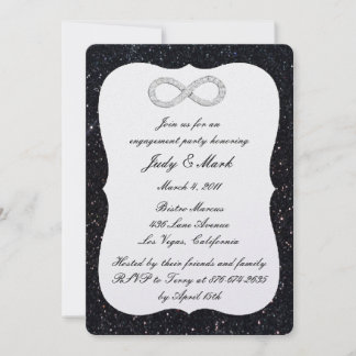 Invitación de fiesta de compromiso de diamante de
