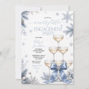 Invitación de fiesta de compromiso de invierno una