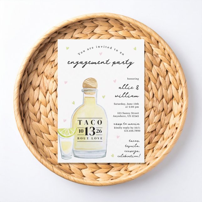 Invitación de fiesta de compromiso de tequila 'Dis (Subido por el creador)