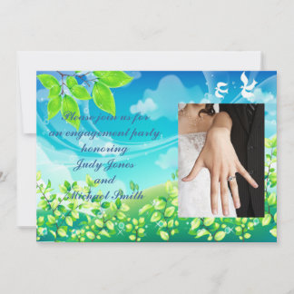 invitación de fiesta de compromiso de verano encan