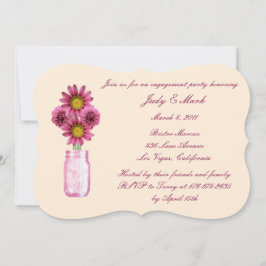 Invitación de fiesta de compromiso en tarro de mam