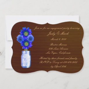 Invitación de fiesta de compromiso en tarro de Mas
