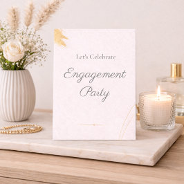 Invitación de fiesta de compromiso Modern Blush