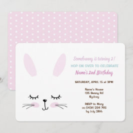 Invitación de fiesta de conejitos, conejo de Pascu