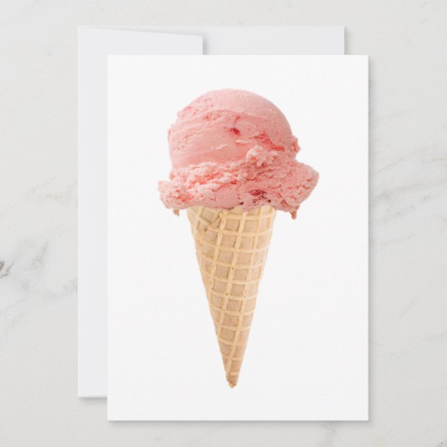 invitación de fiesta de cono de helado (Anverso)