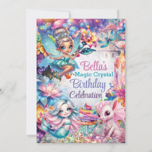 Invitación de fiesta de cristal de hada