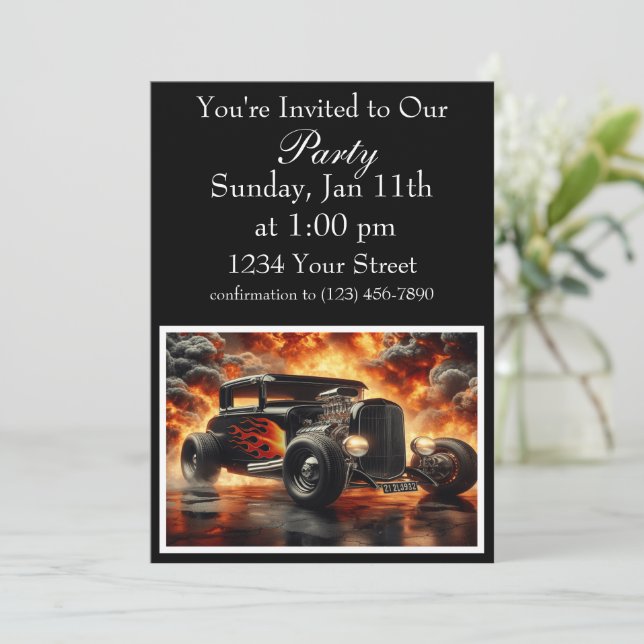 Invitación de Fiesta de crucero clásico (Anverso de pie)