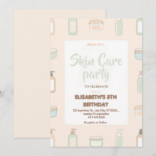 Invitación de fiesta de cuidado personal de la pie