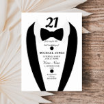 Invitación de Fiesta de cumpleaños 21 hombres de c<br><div class="desc">Diseño Cortesía de https://www.etsy.com/shop/teabreakart</div>