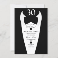 Invitación de Fiesta de cumpleaños 30 hombres de c