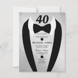 Invitación de Fiesta de cumpleaños 40 hombres de e