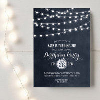 Invitación de fiesta de cumpleaños a las cadenas d