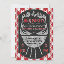 Invitación de fiesta de cumpleaños al aire libre a