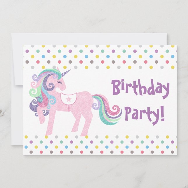 INVITACIÓN DE FIESTA DE CUMPLEAÑOS AQUA PINK (Anverso)