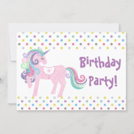 INVITACIÓN DE FIESTA DE CUMPLEAÑOS AQUA PINK