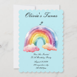 invitación de fiesta de cumpleaños azul para bebé