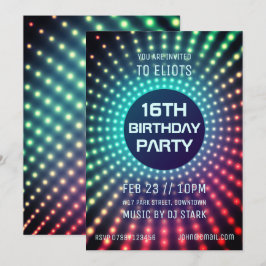 Invitación de fiesta de cumpleaños brillante