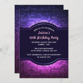 Invitación de fiesta de cumpleaños brillante