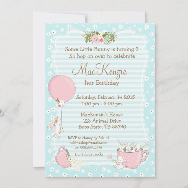 Invitación de fiesta de cumpleaños confitura (Anverso)