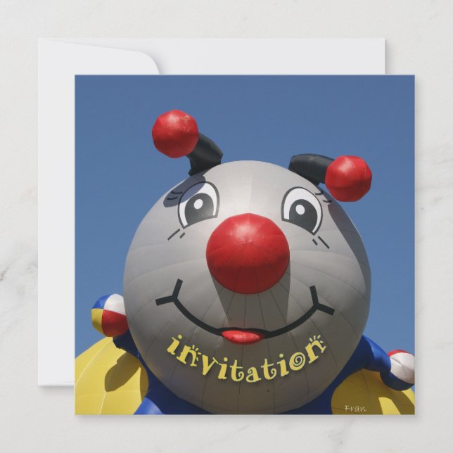 invitación de fiesta de cumpleaños de fallos (Anverso)