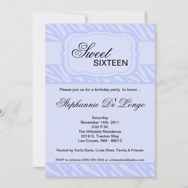 Invitación de fiesta de cumpleaños de impresión de (Anverso)