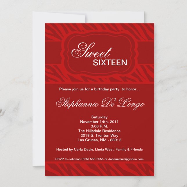 Invitación de fiesta de cumpleaños de impresión de (Anverso)