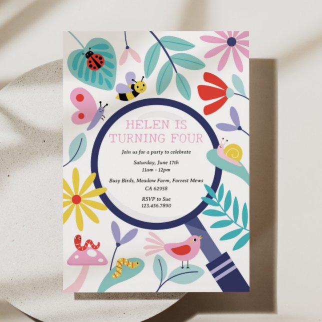 Invitación de fiesta de cumpleaños de insectos (Subido por el creador)