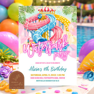 invitación de fiesta de cumpleaños de niña en parq