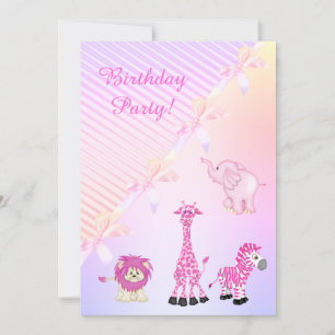 INVITACIÓN DE FIESTA DE CUMPLEAÑOS DE PASTEL BOW Z