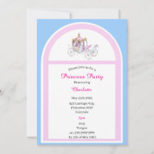 Invitación de fiesta de cumpleaños de princesa par