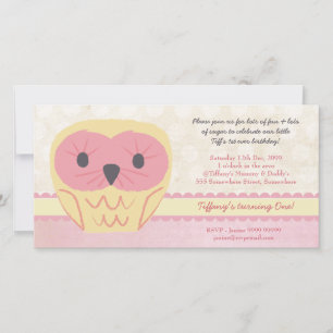 Invitación de Fiesta de cumpleaños de Shabby Chic