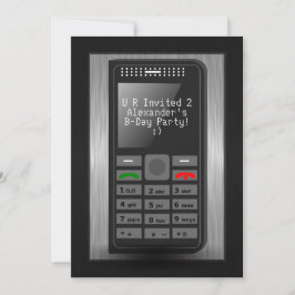 Invitación de fiesta de cumpleaños de un adolescen