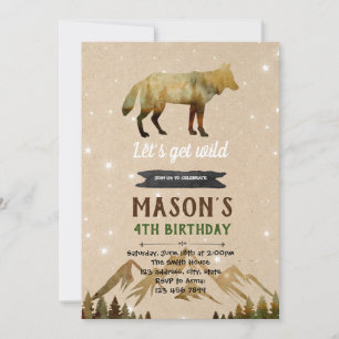 invitación de fiesta de cumpleaños de wolf
