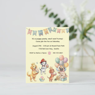 Invitación de fiesta de cumpleaños digital Kids Pu