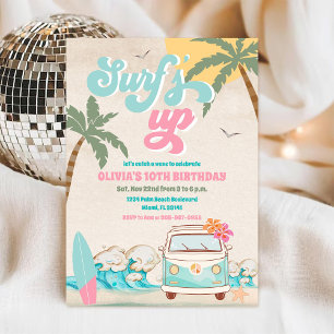 Invitación de Fiesta de Cumpleaños en la Playa Sur