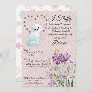 Invitación de fiesta de cumpleaños hecha por un ga