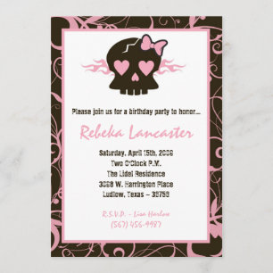 Invitación de fiesta de cumpleaños las 5 horas del