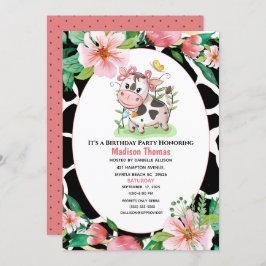 Invitación de fiesta de cumpleaños para chicas con