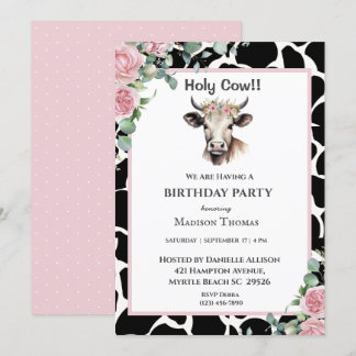 Invitación de fiesta de cumpleaños para chicas con