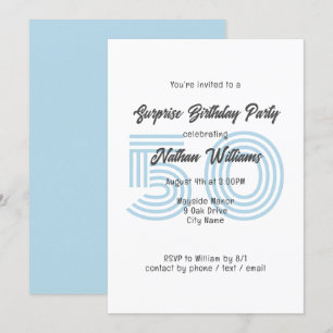 Invitación de fiesta de cumpleaños por edad