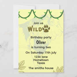 Invitación de fiesta de cumpleaños salvaje