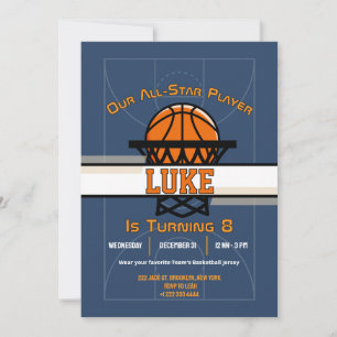 Invitación de Fiesta de Cumpleaños Slam Dunk